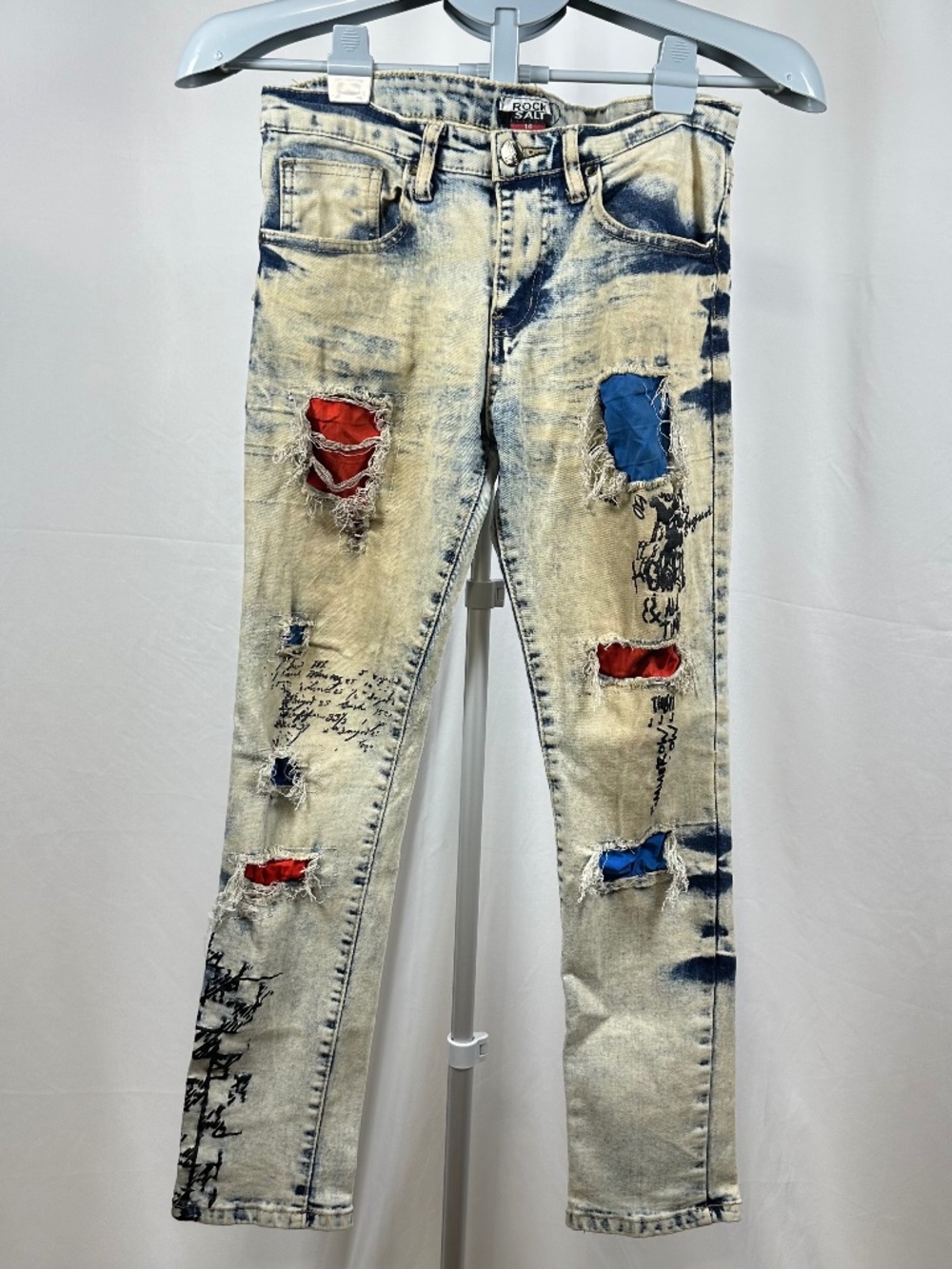 Rock Salt Distressed Jeans Size 14 Kids